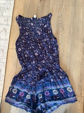 American Eagle Outfitters Navy Floral Romper